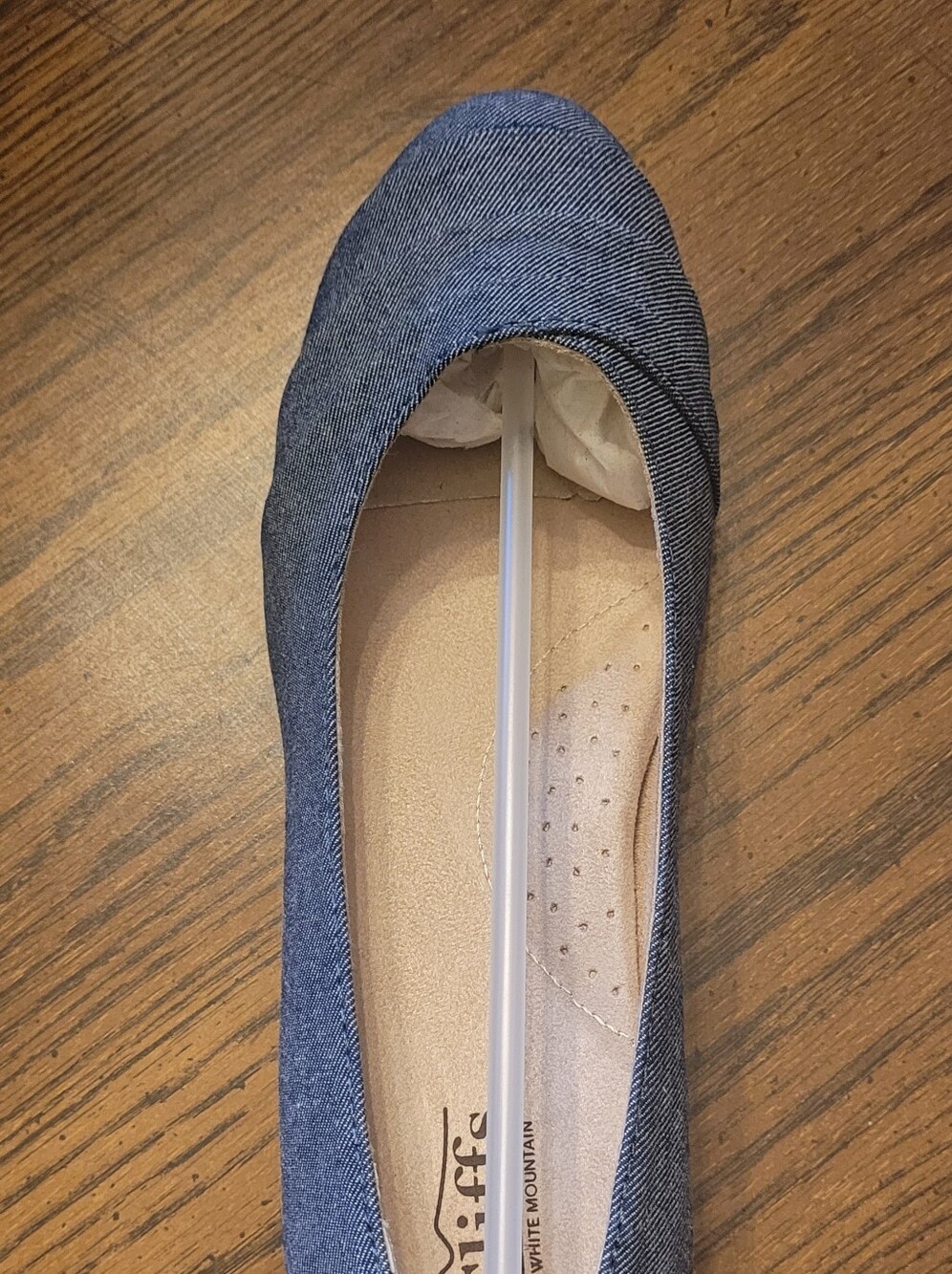 Cliffs by WHITE MOUNTAIN Denim Blue Round-Toe Ballet Flat
